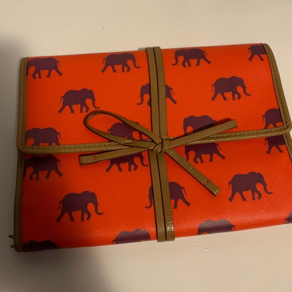 Stella & Dot elephant print jewelry storage